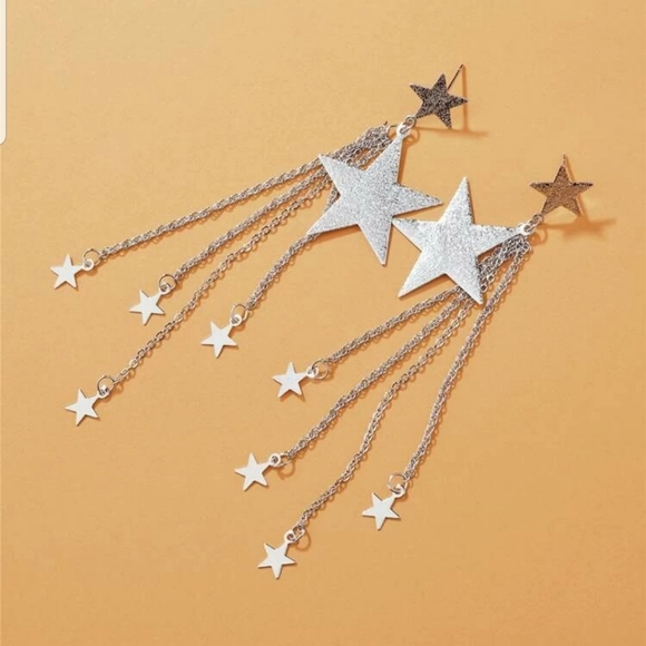 *Crystal* Star Burst Earrings - Picture 3 of 5